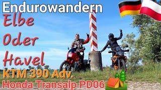 KTM 390 Adventure vs. Honda Transalp | Endurowandern entlang der Oder   Havel und Elbe #honda #ktm