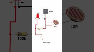 How to make an automatic turn on led circuit#viralvideo #diy