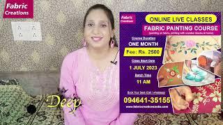 Fabric Painting Classes Online - Learn painting in hindi live classes, learn fabric & block printing