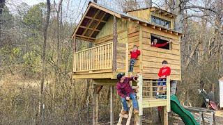 How to build a Treehouse FULL TIME-LAPSE VIDEO
