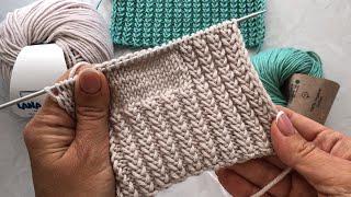 Super cool double-sided elastic knitting for cardigans, sweaters, jumpers. Very simple pattern!