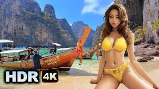 Pi Leh Bay PHI PHI Island Maya Bay Krabi  |  Most Beautiful Place in the World  Thailand  4K HDR