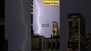 Lightning Strikes Twice! #fact #facts  #lightning #shockingfacts #nature #shorts