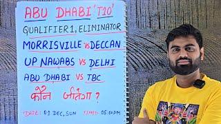 Deccan vs Morrisville T10 Prediction, UP vs Delhi T10 Prediction, Today t10 prediction