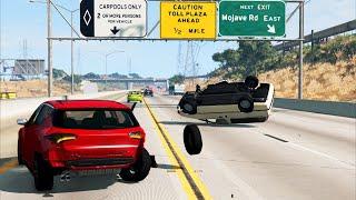 Highway Pileup Crashes | BeamNG.drive