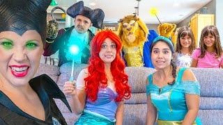 Little Mermaid, Princess Jasmine, and Aladdin use Pretend Play Magic on Beast!