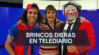 Brincos Dieras visita el estudio de Telediario Mediodía