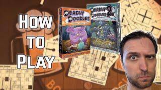 Learn to draw n draw (not roll n write) through dungeons in Deadly Doodles (How to Play Board Games)