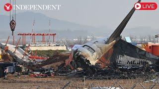 Live: View of Jeju Air crash site at South Korea's Muan airport