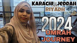 2024 Umrah Journey | Pehli bar Riyadh airport dekha | Saudi airline economy | Umrah Guide 2024 