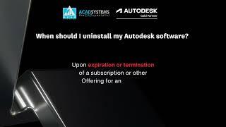 When should I uninstall my Autodesk software?