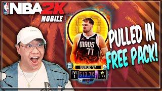 HUGE NBA 2K MOBILE PACK OPENING!! PULLED LUKA IN A FREE PACK!!
