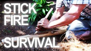 How To Make a Fire By Rubbing Sticks