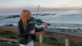 Alicia Previn plays a tune for the manatees