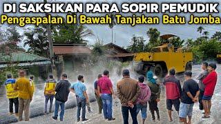 Di Saksikan Para Sopir Pemudik‼️Pengaspalan Di Bawah Tanjakan Batu Jomba