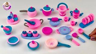 Amazing technique make kitchen set with polymer clay| Miniature clay kitchen set| Primitive kitchen