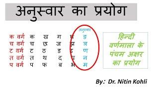 Hindi Anusvar ङ् ञ़् ण् fifth अक्षर | हिन्दी वर्णमाला मे अनुस्वार ङ् ञ़् ण् पाँचवाँ अक्षर का प्रयोग