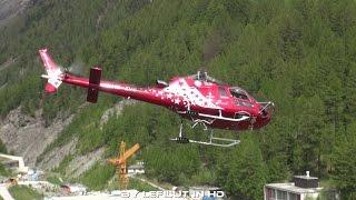 [AIR ZERMATT] Spektakulärer Start und Landung | Eurocopter AS 350 Ecureuil