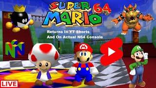 Super Mario 64 Live Stream Part 1 Returning To The Classic 3D Mario Game. #shorts