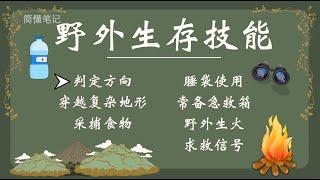 野外生存技能 干货｜露营 生活技能 野外生存常识 生存技巧｜野外求生技能 ｜荒野求生技能 出门旅游