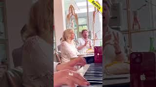 Opera singer suprises audience at Italian Restaurant Part 1 #viral #pianomusic #traviata #verdi