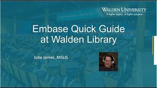 Embase Quick Guide at Walden Library