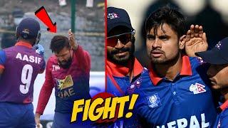 NEP vs UAE Cricket Players Fight || किर्केट खेल्ने बेला भएका झगडाहरु