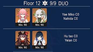 NEW Spiral Abyss 3.2 DUO Yae Miko C0 & Nahida C0 / Hu tao C0 & Yelan C0 Floor 12 Genshin Impact