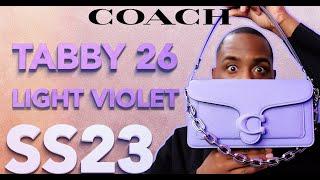 Coach Tabby 26 Light Violet || My first Tabby Story Time || Close Up || What Fits?