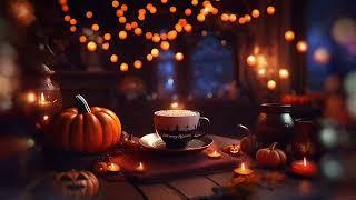 Whimsical Halloween Night:  Warm Fairy Lights Hocus Pocus Music Ambience with Candles ‍⬛