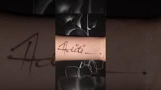 Cute "Aditi" Name Henna Tattoo.. #aditi #ytshortsindia #shorts