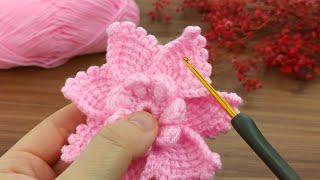 wow..!!! very easy Tunisian crochet flower motif making online training for beginners #crochet