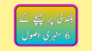 Bulandi Par Ponchny Ke 6 Asool||Urdu Quotes||Islamic Info||Al Hussain Islamic Tv||#37