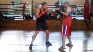 Boxing Pad Work Training: Angel Angelov vs Borislav Abadjiev