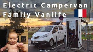 Stowaway onboard! ELECTRIC CAMPERVAN trip to Fontainebleau France with a baby! 