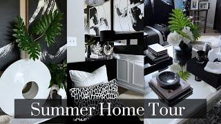 SUMMER HOME TOUR 2023|MODERN SAFARI|featuring BLACK AND WHITE DECOR