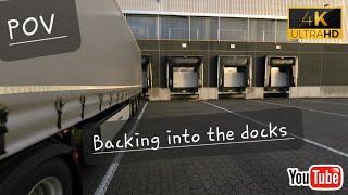 POV Truck driving. Just backing into the docks! Volvo FH500