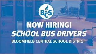 Bloomfield Central School District: Now Hiring Bus Drivers!