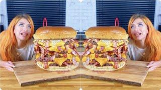 GIANT Burgers BIG Bites ASMR Mukbang 먹방 #shorts