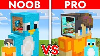 NOOB vs PRO: SECRET INSIDE HEAD House Build Challenge in Minecraft