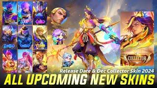 MOBILE LEGENDS ALL UPCOMING SKINS 2024 - RELEASE DATE & DECEMBER COLLECTOR SKIN 2024 | ML LEAKS