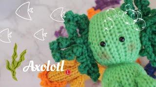 LOOM KNITTING Axolotl Toy Doll on a Small Round Circular Loom