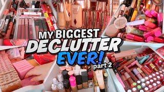 MAKEUP COLLECTION DECLUTTER! Yes..ANOTHER ONE  PART 2 (Charlotte Tilbury, Rare Beauty & Drugstore)