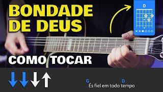 BONDADE DE DEUS - Como tocar no violão (aula gospel) [Fácil]