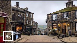  England • Evening walk in HAWORTH  [4K] Yorkshire scenery and sound.