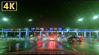 4K 雨の高速道路を走る映像でリラックスする３時間