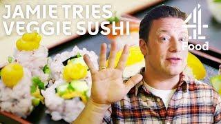 Jamie Oliver Tries VEGETARIAN Sushi | Jamie's Meat-Free Meals