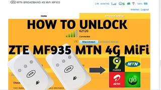 How To Unlock ZTE MF935 MTN 4G MiFi (Permanent Unlock)