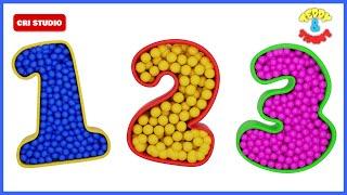 Numbers | Colors for Toddlers | Counting | Numbers for Kids | 123 go |  Preschool | Kindergarten