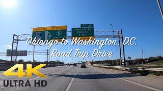 Chicago to Washington DC Road Trip Time Lapse Drive 4K